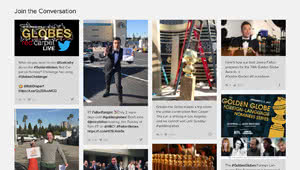 Golden Globes social media feed